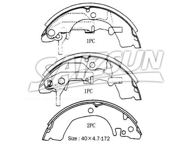Zapata de freno Brake Shoe Set:MB193136