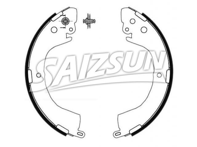 Zapata de freno Brake Shoe Set:MB618782