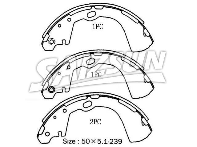 Zapata de freno Brake Shoe Set:NN2069