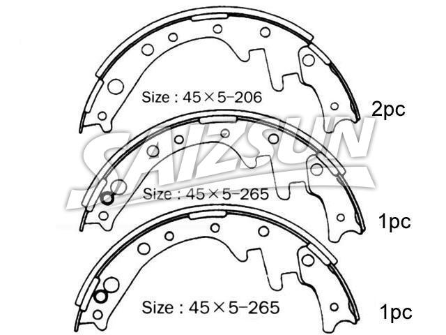 Zapata de freno Brake Shoe Set:5-88455-003-0