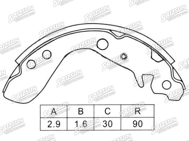 Zapata de freno Brake Shoe Set:K5534