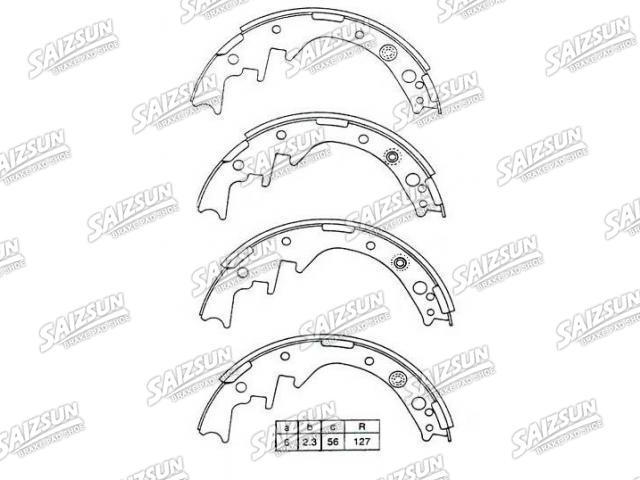 Zapata de freno Brake Shoe Set:04497-35020