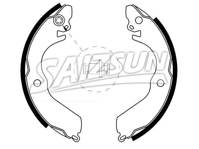 Zapata de freno Brake Shoe Set:MB668740