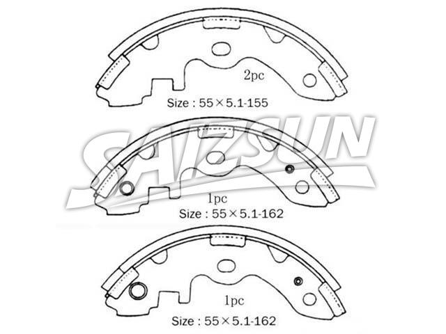 Zapata de freno Brake Shoe Set:04495-27010