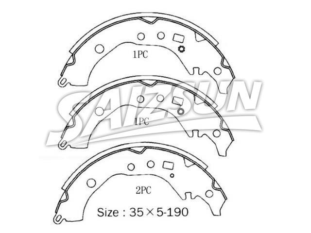 Zapata de freno Brake Shoe Set:NR1093