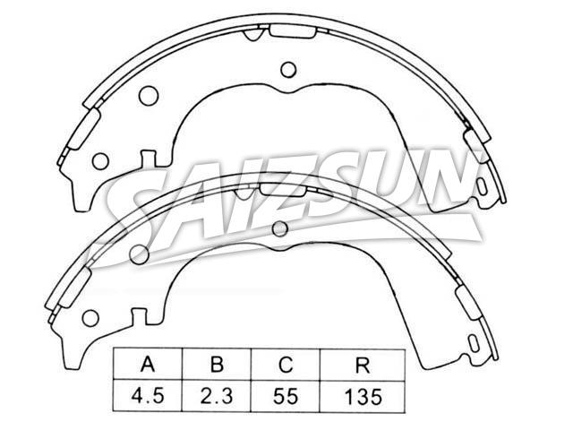 Zapata de freno Brake Shoe Set:K2317A