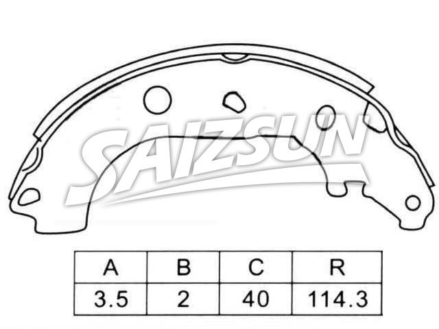 Zapata de freno Brake Shoe Set:K3427