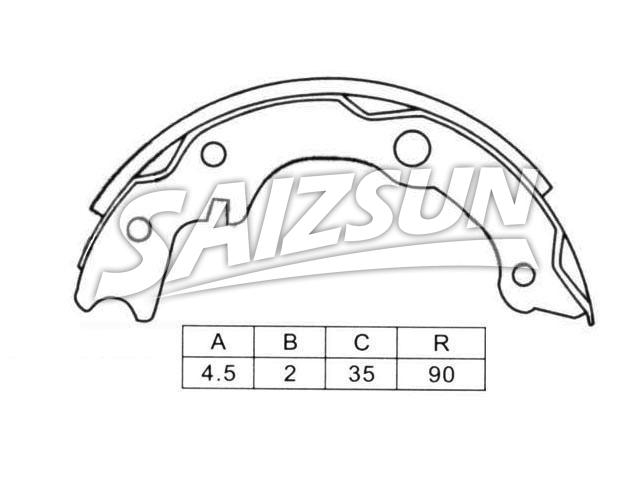 Zapata de freno Brake Shoe Set:MC869379