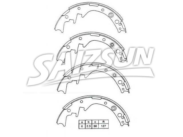 Zapata de freno Brake Shoe Set:04497-35020