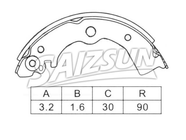 Zapata de freno Brake Shoe Set:K1188
