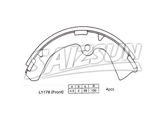 Zapata de freno Brake Shoe Set:K1178