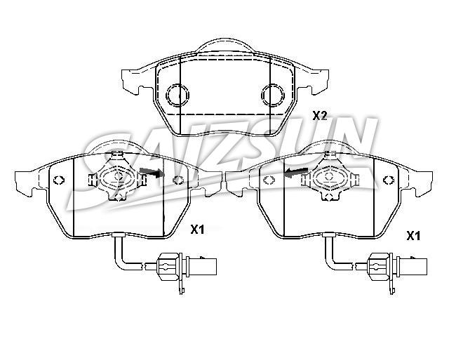 Pastillas de freno Brake Pad Set:4B0 698 151 M