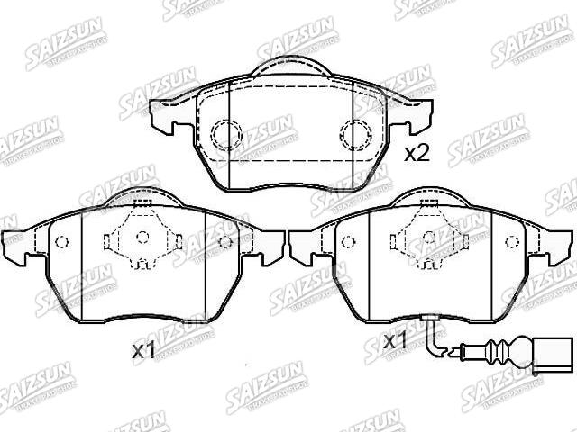 Pastillas de freno Brake Pad Set:8N0 698 151 A