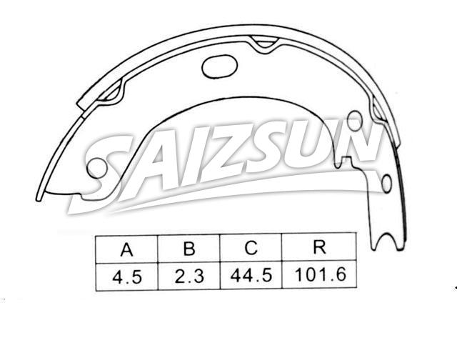 Zapata de freno Brake Shoe Set:K1244