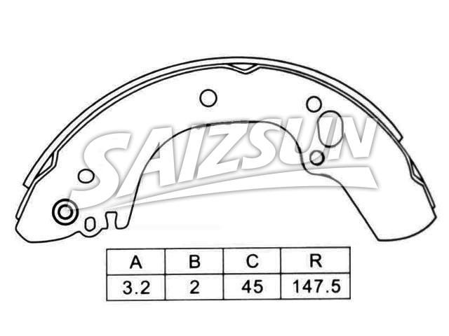 Brake Shoe Set Brake Shoe Set:K4464