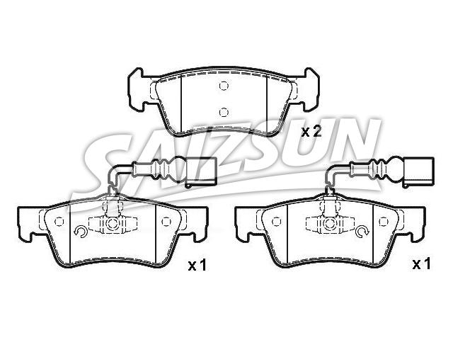 Pastillas de freno Brake Pad Set:7L6 698 451
