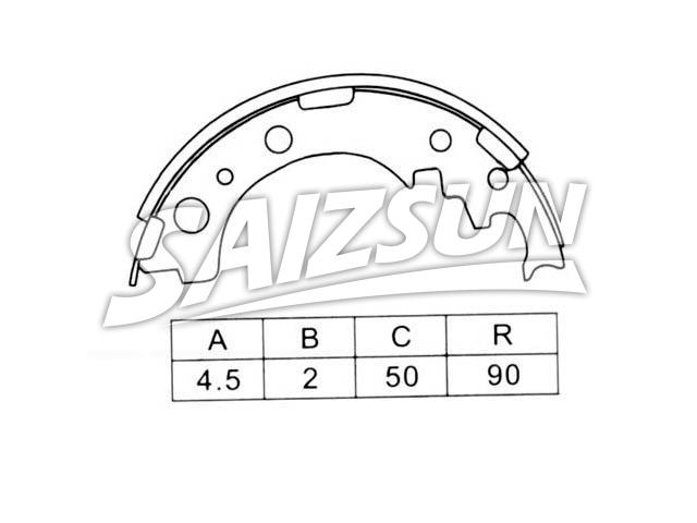 刹车蹄片 Brake Shoe Set:44060-G3225