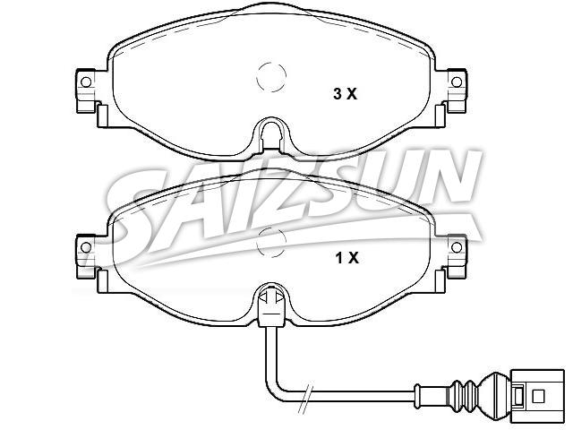 тормозная кладка Brake Pad Set:8V0 698 151 D