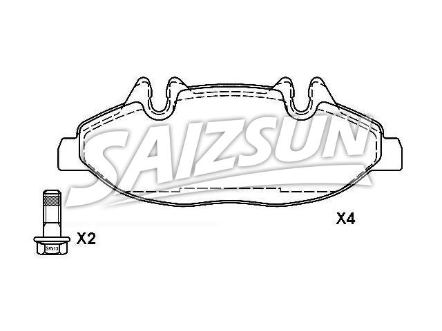 Brake Pad Set:001 421 09 10
