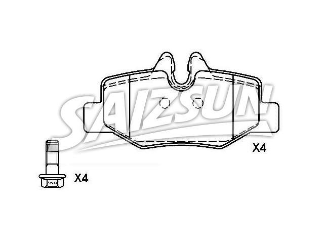 Brake Pad Set:001 421 10 10