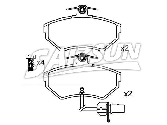 Brake Pad Set:8E0 698 151 B
