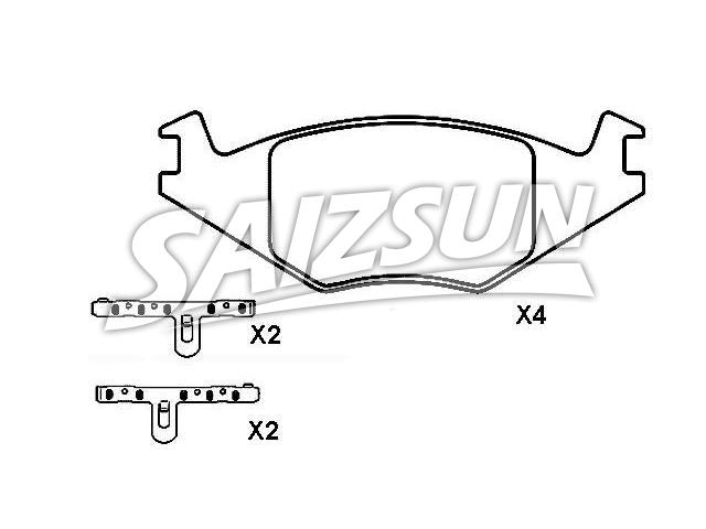 Brake Pad Set:191 698 151 F
