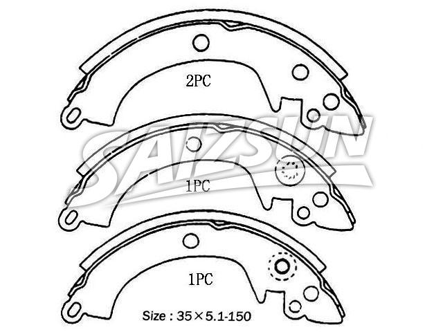 Brake Shoe Set:MZ981127