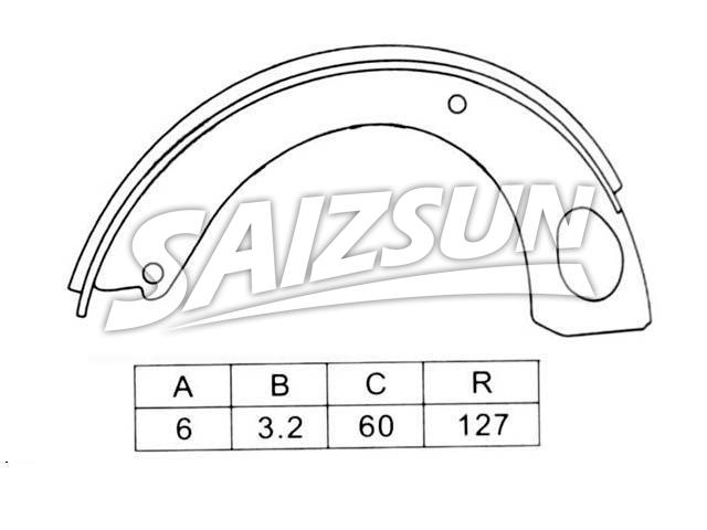 Brake Shoe Set:K1246