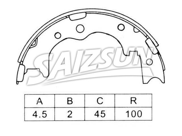 Brake Shoe Set:S4653-01260