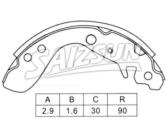 Brake Shoe Set:K5534