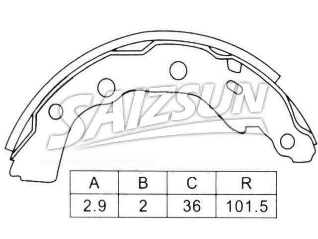 Brake Shoe Set:K6733
