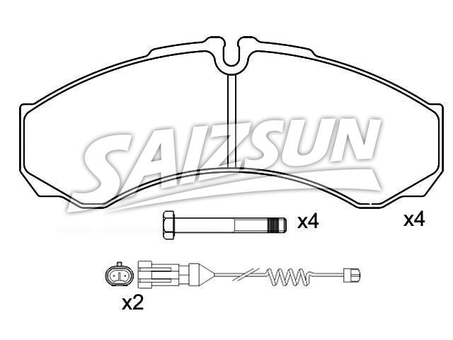 Brake Pad Set:299 408 6