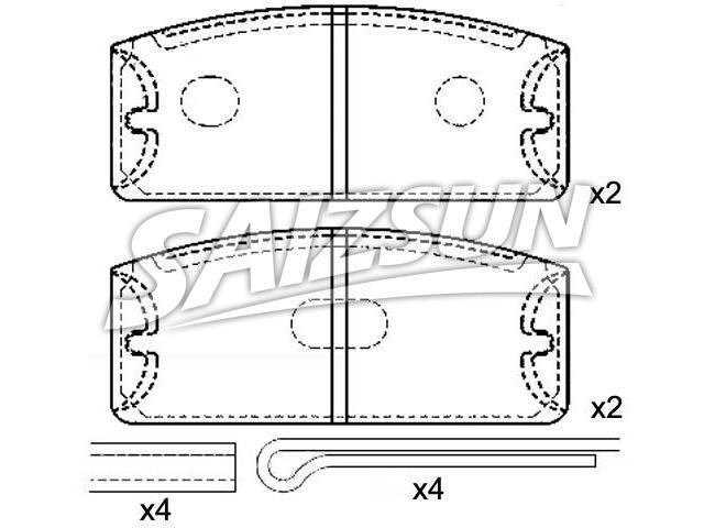 Brake Pad Set:0996031700