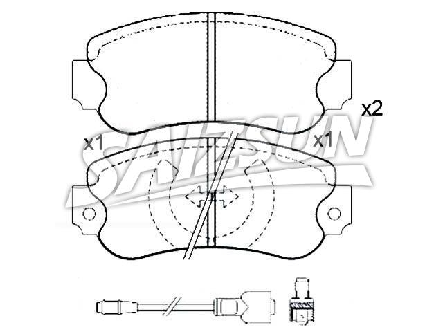 Brake Pad Set:001 769 91 00