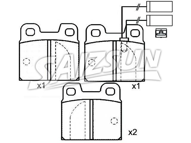 Brake Pad Set:0060 704 084
