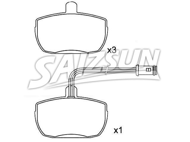 Brake Pad Set:0060 796 399 9
