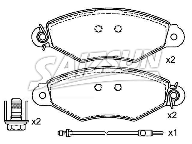 Brake Pad Set:77 01 205 996