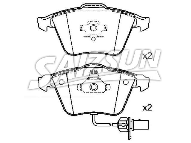 Brake Pad Set:4E0 698 151 F