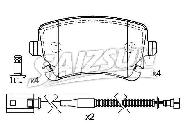 Brake Pad Set:3D0 698 451