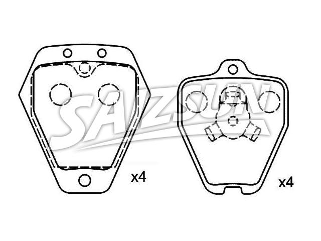 Brake Pad Set:8D0 698 151 B