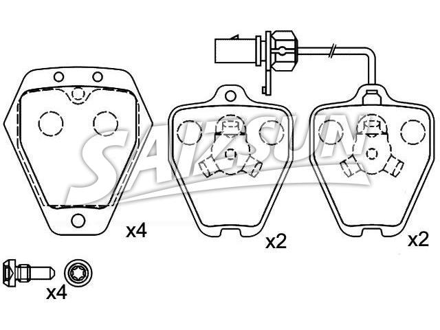 Brake Pad Set:4B0 698 151 C