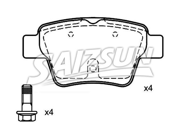 Brake Pad Set:4253.22