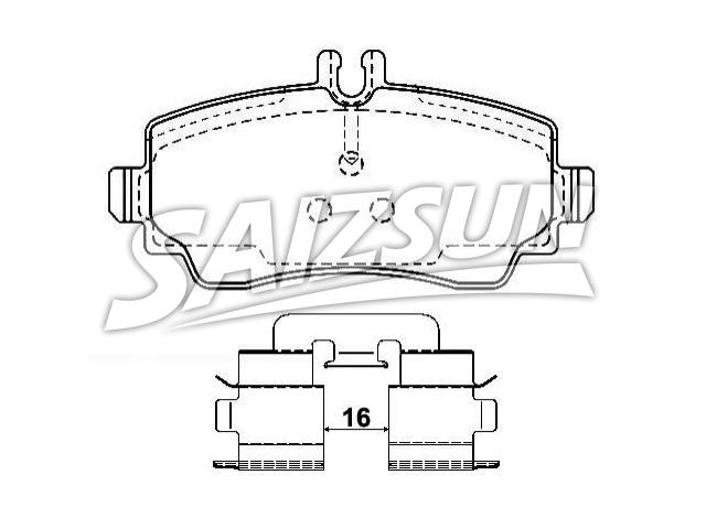 Brake Pad Set:168 420 15 20