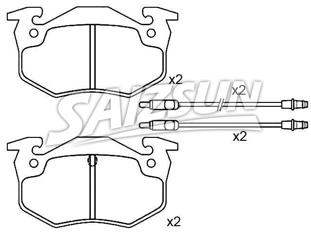 Brake Pad Set:60 00 008 125
