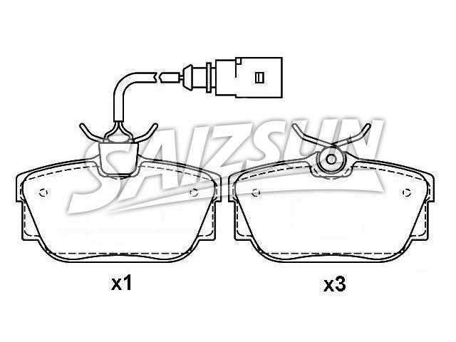 Brake Pad Set:7D0 698 451 G
