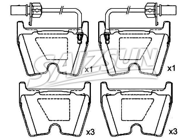 Brake Pad Set:3D0 698 151 A