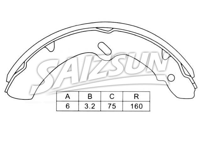 Brake Shoe Set:41060-53T25