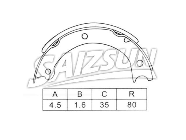 Brake Shoe Set:36160-T1025