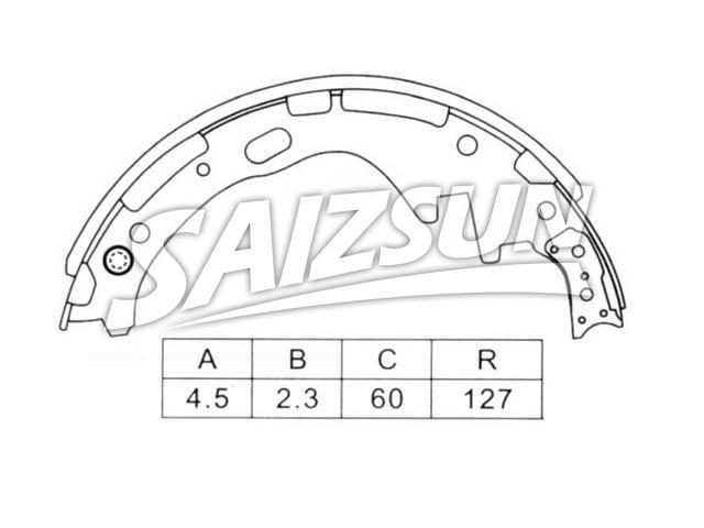 Brake Shoe Set:K1173