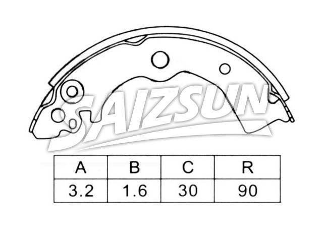 Brake Shoe Set:K1186